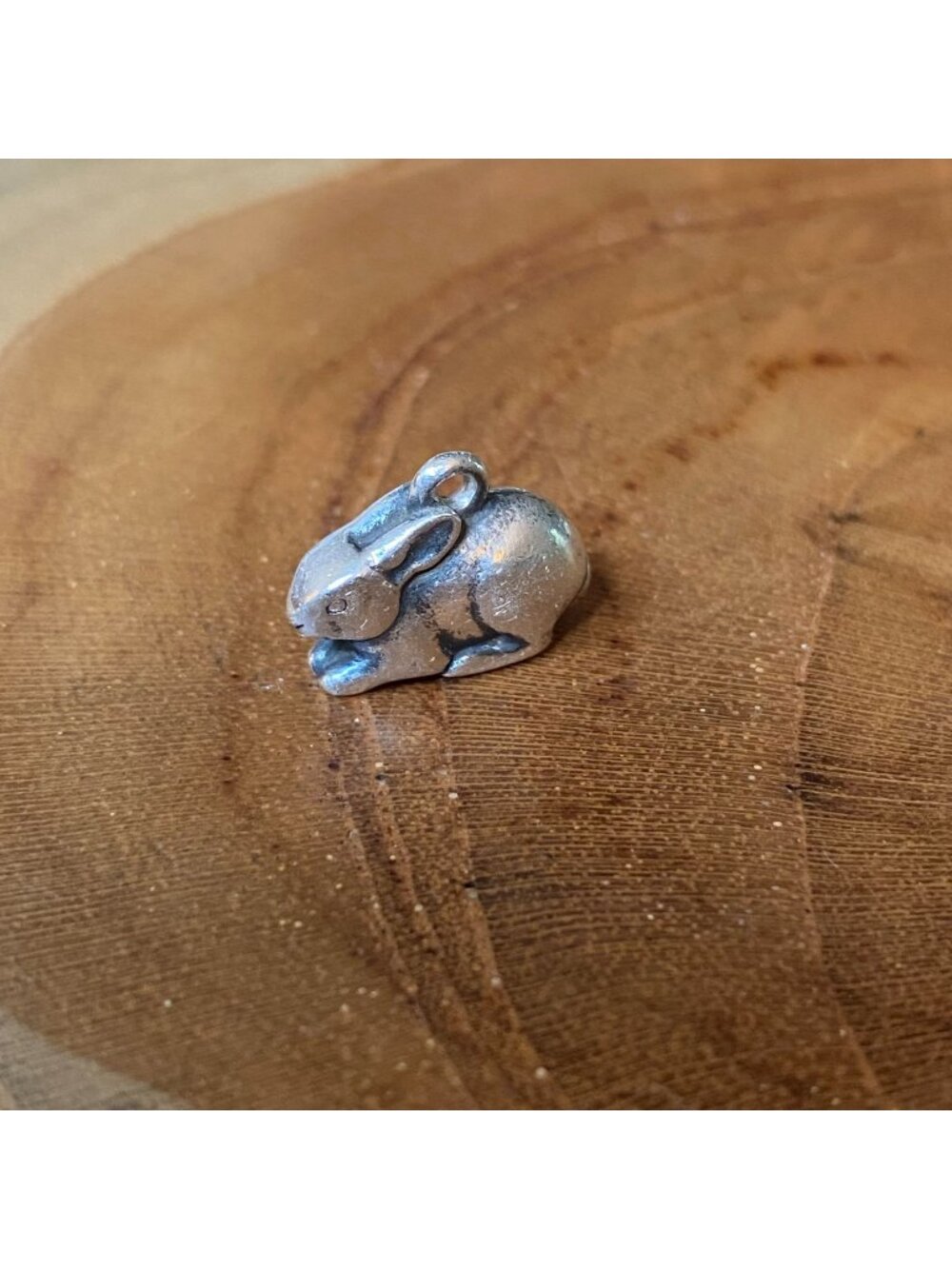 RETIRED James Avery Cottontail Rabbit Charm, Sterling Silver